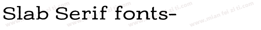 Slab Serif fonts字体转换